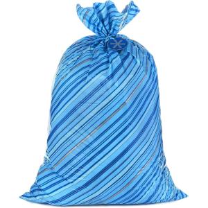 Hallmark Jumbo Plastic Bag(Blue Stripes)