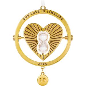 Hallmark Keepsake Christmas Ornament 2024, Our Anniversary, Metal, Gift for Couple(2025 Our Love is Timeless)