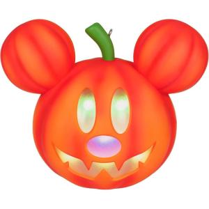 Hallmark Keepsake Halloween Ornament 2025, Disney The Adventures of Ichabod and Mr. Toad The Headless Horseman, Halloween Decorations(Mickey Jack-o’-Lantern with Light)