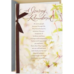 Hallmark Mahogany Religious Sympathy Greeting Card (They Leave Footprints)