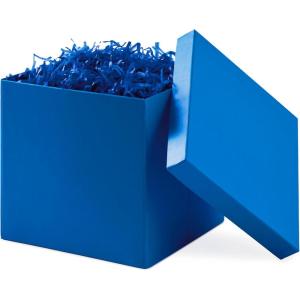 Hallmark Medium Gift Box with Lid and Shredded Paper Fill (Royal Blue 7 inch Box) for Birthdays, Graduations, Anniversaries, Father’s Day, Christmas, Valentine’s Day, All Occasion(Royal Blue)