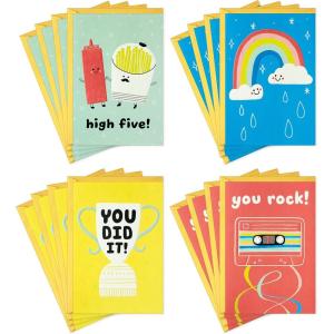 Hallmark Mini Valentine’s Day Notecard Assortment for Kids and Teens, Sports (18 Cards with Envelopes)(You Rock!)
