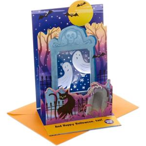 Hallmark Musical Halloween Card for Kids (Displayable Ghosts in Cemetery)(Pop Up with Music  Ghosts in Cemetery)