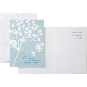 Hallmark Pack of 20 Thank You for Your Sympathy Cards, Cherry Blossom (Funeral Thank You Cards) (5STZ5033)