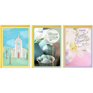 Hallmark Pack of 3 Assorted Fathers Day Cards (Wonderful Dads)(Easter  Joyful Blessings)