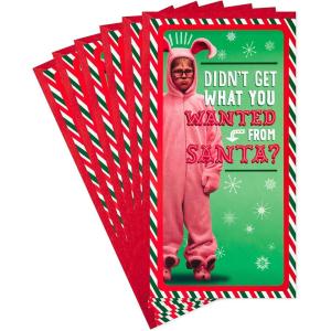 Hallmark Pack of Christmas Money or Gift Card Holders, A Christmas Story (6 Holiday Cards with Envelopes)(Bunny  6 Money Holder Cards with Envelopes)