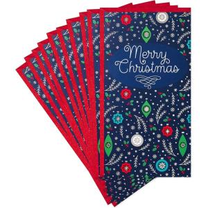 Hallmark Pack of Christmas Money or Gift Card Holders, Santa Claus (10 Cards with Envelopes)(Ornaments  10 Cards with Envelopes)