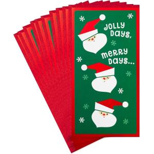 Hallmark Pack of Christmas Money or Gift Card Holders, Santa Claus (10 Cards with Envelopes)(Santa Claus  10 Money Holders with Envelopes)