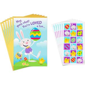 Hallmark Pack of Easter Cards for Kids, Easter Bunny (6 Cards with Envelopes)(Loved a Ton  6 Cards with Envelopes)
