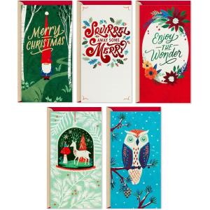 Hallmark Pack of Money or Gift Card Holders, Christmas Wishes (10 Cards with Envelopes)(Woodland Wonder)