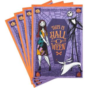 Hallmark Pack of Peanuts Thanksgiving Cards, Snoopy and Woodstock (10 Cards with Envelopes)(Nightmare Before Christmas  4 Halloween Cards)
