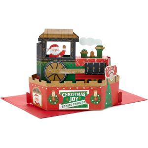 Hallmark Paper Wonder Displayable Musical Pop Up Christmas Card with Lights (Carolers)(Christmas Train  Moves and Plays Deck the Halls)
