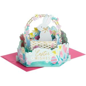 Hallmark Paper Wonder Displayable Pop Up Easter Card (Easter Basket)(Pop Up Card  Bunny in Easter Basket)