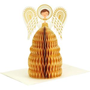 Hallmark Paper Wonder Displayable Pop Up Honeycomb Christmas Card (Angel)(Pop Up  Angel)