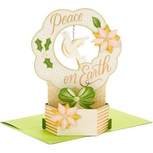 Hallmark Paper Wonder Displayable Pop Up Honeycomb Christmas Card (Angel)(Pop Up  Peace on Earth)