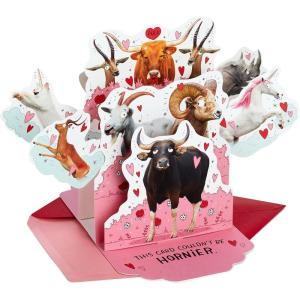 Hallmark Paper Wonder Funny Valentine’s Day Pop Up Card (Wanna Bone) Inappropriate, Dirty Card for Husband, Wife, Boyfriend, Girlfriend, Partner(Pop Up  Horny Animals)