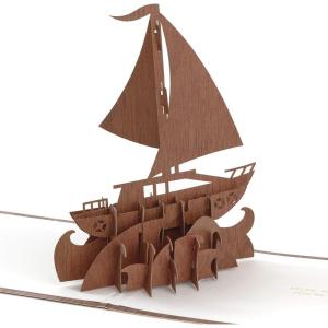 Hallmark Paper Wonder Mother’s Day Pick-a-Title Customizable Pop-Up Card (Flower Cart) for Birthdays, Thinking of You(Sailboat)