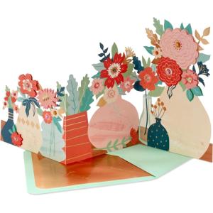 Hallmark Paper Wonder Mother’s Day Pop Up Card (Daisy Flower Bouquet) for Spring, Birthday, Thinking of You, Congrats, or Any Occasion(Displayable Accordion Fold Flowers)