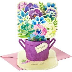 Hallmark Paper Wonder Mothers Day Pop Up Card (Purple Flower Bouquet, Beautiful in Every Way)(Blue Flower Bouquet  For Mom  You Are So Loved)