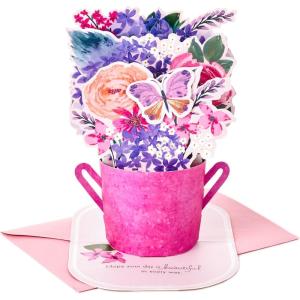 Hallmark Paper Wonder Mothers Day Pop Up Card (Purple Flower Bouquet, Beautiful in Every Way)(Purple Flower Bouquet  Beautiful In Every Way)