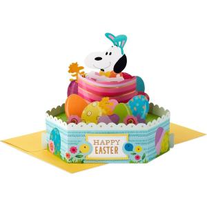 Hallmark Paper Wonder Peanuts Displayable Pop Up Easter Card (Snoopy Easter Egg)(Pop Up  Snoopy and Easter Eggs)