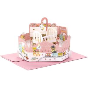 Hallmark Paper Wonder Pop Up Baby Shower Card for Girl (Nursery) Welcome New Baby Girl, Congratulations(Nursery)