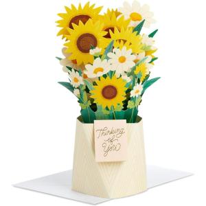 Hallmark Paper Wonder Pop Up Birthday Card, Thank You Card, Encouragement Card, All Occasion Card (Pineapple)(Sunflower Bouquet)