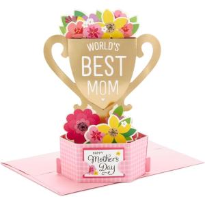 Hallmark Paper Wonder Pop Up Father’s Day Card (World’s Best Dad Trophy) or Birthday Card for Dad(World’s Best Mom)