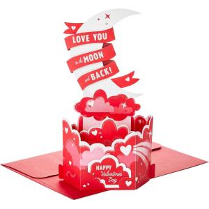 Hallmark Paper Wonder Pop Up Valentines Day Card (Moon and Back)(Moon and Back)