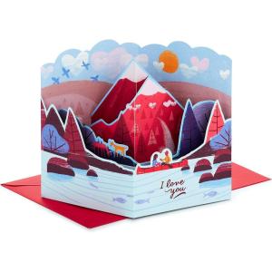 Hallmark Paper Wonder Pop Up Valentines Day Card for Husband, Wife, Boyfriend, Girlfriend (Mountain Lake)(Mountain Lake Canoe Pop Up)