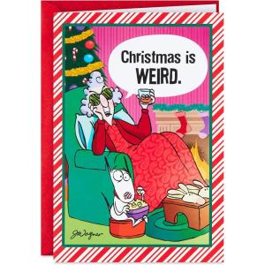 Hallmark Paper Wonder Shoebox Funny Pop Up Christmas Card (Christmas Cod Fish)(Funny Maxine  Christmas is Weird Card)