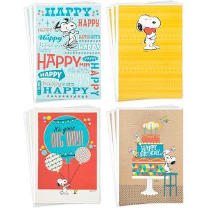 Hallmark Peanuts Birthday Cards Assortment, Snoopy Designs (12 Cards with Envelopes)(It’s Your Big Day)