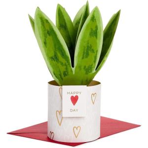 Hallmark Pop Up Love Card, Anniversary Card, or Birthday Card for Husband or Wife (Love You to the Moon and Back Signatuer Paper Wonder)(Pop Up  Snake Plant)