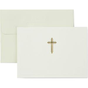Hallmark Religious Blank Cards, Gold Cross (20 Cards with Envelopes)
