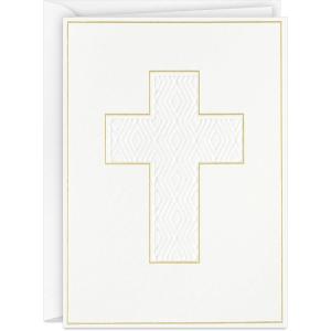 Hallmark Religious Easter Cards, Gold Cross (20 Blank Cards with Envelopes) for Confirmations, Baptisms, Weddings, Clergy Appreciation