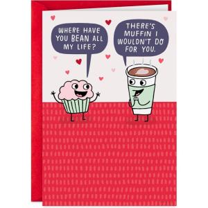 Hallmark Shoebox Funny Valentine’s Day Card for Significant Other (Fart in Your Sleep) for Anniversary, Love, Romantic Birthday, Sweetest Day(Muffin and Coffee Puns)