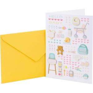 Hallmark Signature Baby Shower Card for New Parents (Baby Icons) Welcome New Baby, Congratulations, Gender Reveal(Baby Icons)