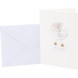 Hallmark Signature Baby Shower Card for New Parents (Stroller) Welcome New Baby, Congratulations, Gender Reveal(Stroller)