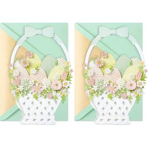 Hallmark Signature Easter Card (Watercolor Easter Egg)(Easter  Basket with Eggs)
