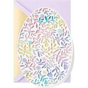 Hallmark Signature Easter Card (Watercolor Easter Egg)(Easter  Watercolor Laser Egg)