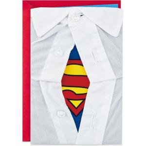 Hallmark Signature Father’s Day Card for Dad (Superman)(Blue red and White)
