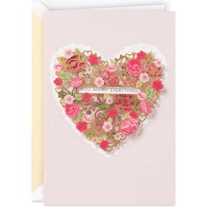 Hallmark Signature Mother’s Day Card for Wife, Girlfriend, Partner (My Everything) for Anniversary, Romantic Birthday, Love, Valentine’s Day(Heart Roses  My Everything)
