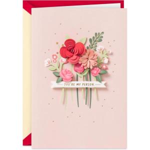 Hallmark Signature Mother’s Day Card for Wife, Girlfriend, Partner (My Person) for Anniversary, Romantic Birthday, Love, Valentine’s Day(Paper Flowers  My Person)