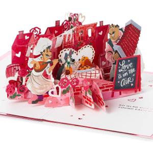 Hallmark Signature Paper Wonder Disney Pop Up Card (Lady and the Tramp) for Anniversary, Romantic Birthday, Love, Valentine’s Day(Lady and the Tramp)