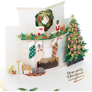 Hallmark Signature Paper Wonder Pop Up Christmas Card (Fireplace Scene)