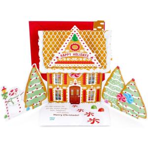 Hallmark Signature Paper Wonder Pop Up Christmas Card (Gingerbread)(Gingerbread Pop Up  Plays Music and Lights Up)