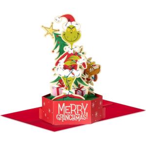 Hallmark Signature Paper Wonder Pop Up Christmas Card (Peanuts, Snoopy’s Dog House)(Grinch)