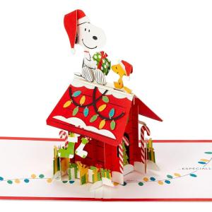 Hallmark Signature Paper Wonder Pop Up Christmas Card (Peanuts, Snoopy’s Dog House)(Snoopy)