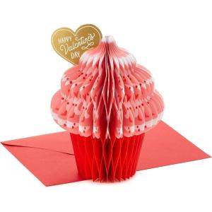 Hallmark Signature Paper Wonder Pop-Up Valentine’s Day Card (Love You A Bunch) for Kids, Spouse, Friend, Grandparent(Honeycomb Cupcake)