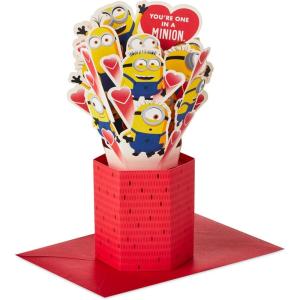 Hallmark Signature Paper Wonder Pop-Up Valentine’s Day Card (Love You A Bunch) for Kids, Spouse, Friend, Grandparent(One in a Minion)